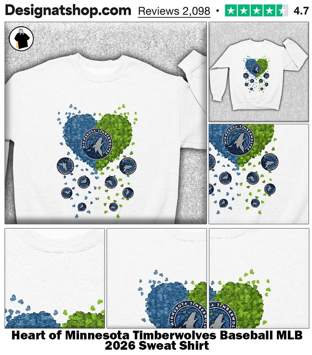 Heart of Minnesota Timberwolves Baseball MLB 2026 shirt