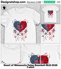 Heart of Minnesota Twins Baseball MLB 2026 shirt
