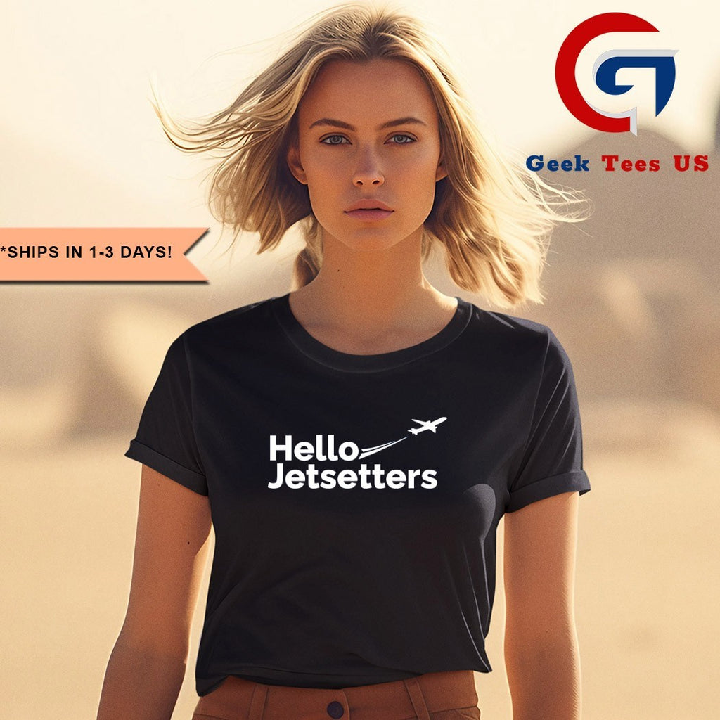 Hello Jetsetters plane shirt
