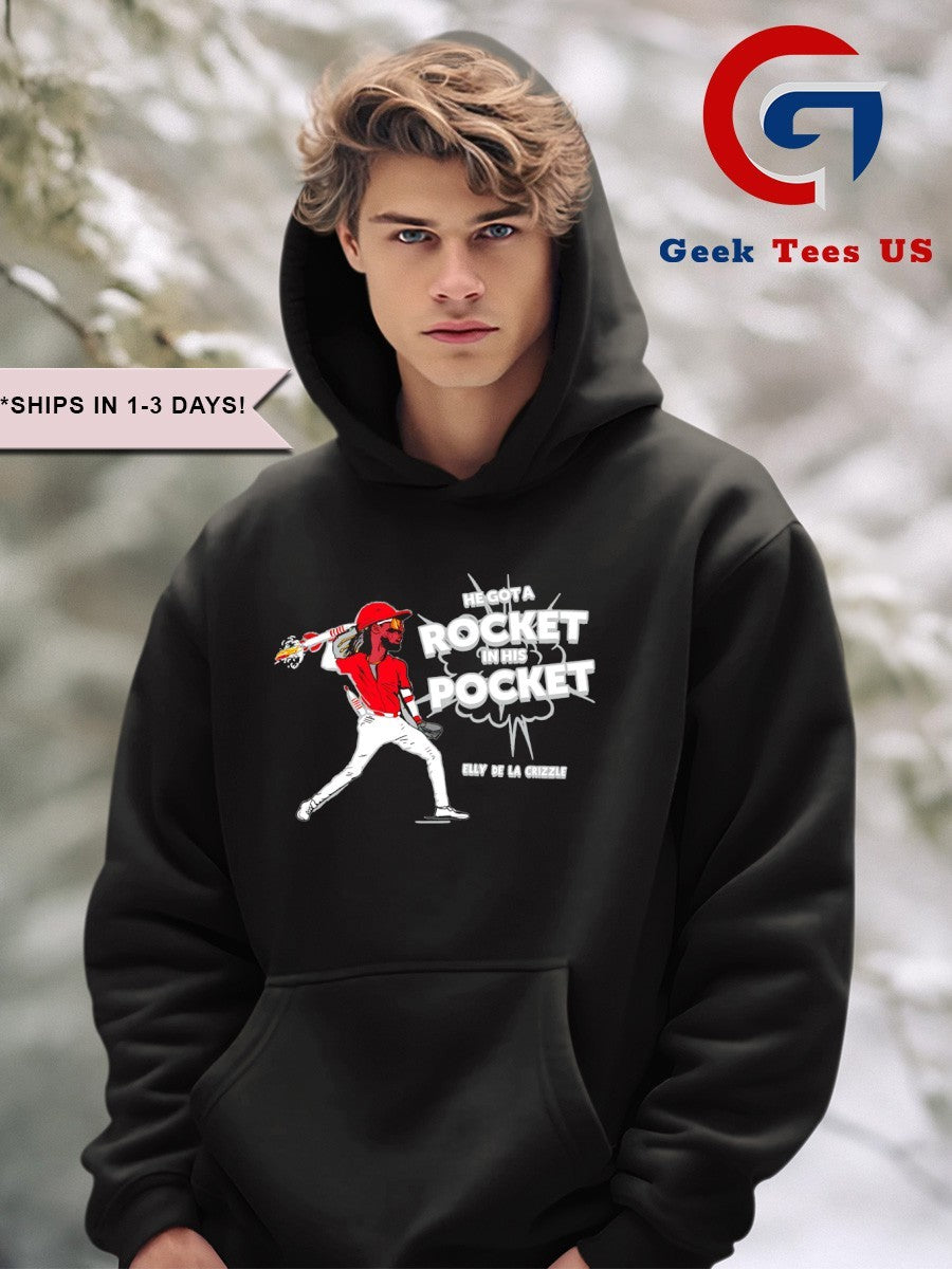 He’s got a rocket in his pocket Elly De La Cruz Cincinnati Reds MLB shirt
