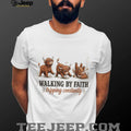 Highland Cow Walking By Faith Tripping Constantly Shirt