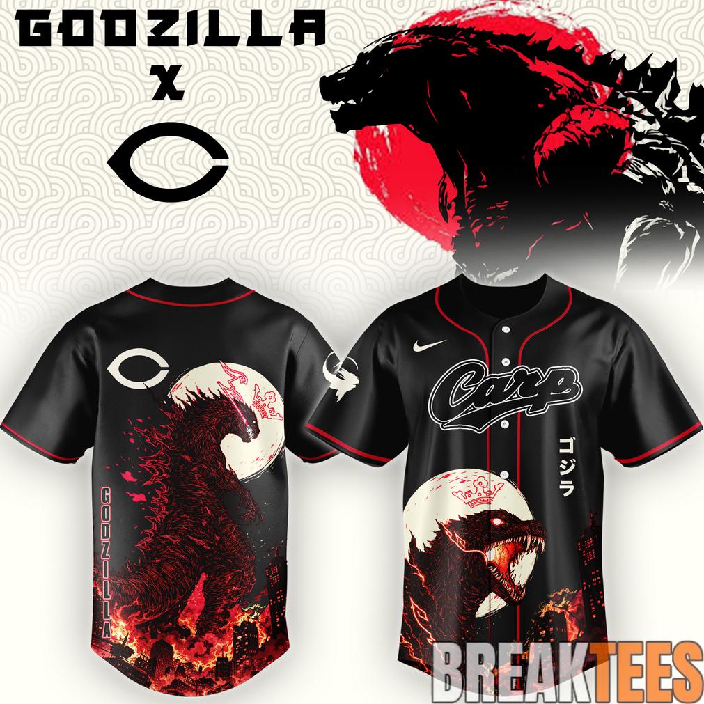 Hiroshima Toyo Carp x Godzilla Minus Zero Limited Edition Baseball Jersey