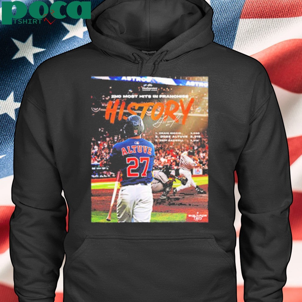 Houston Astros Congrats Jose Altuve 2nd Most Hits In Franchise History Made Unisex T-Shirt
