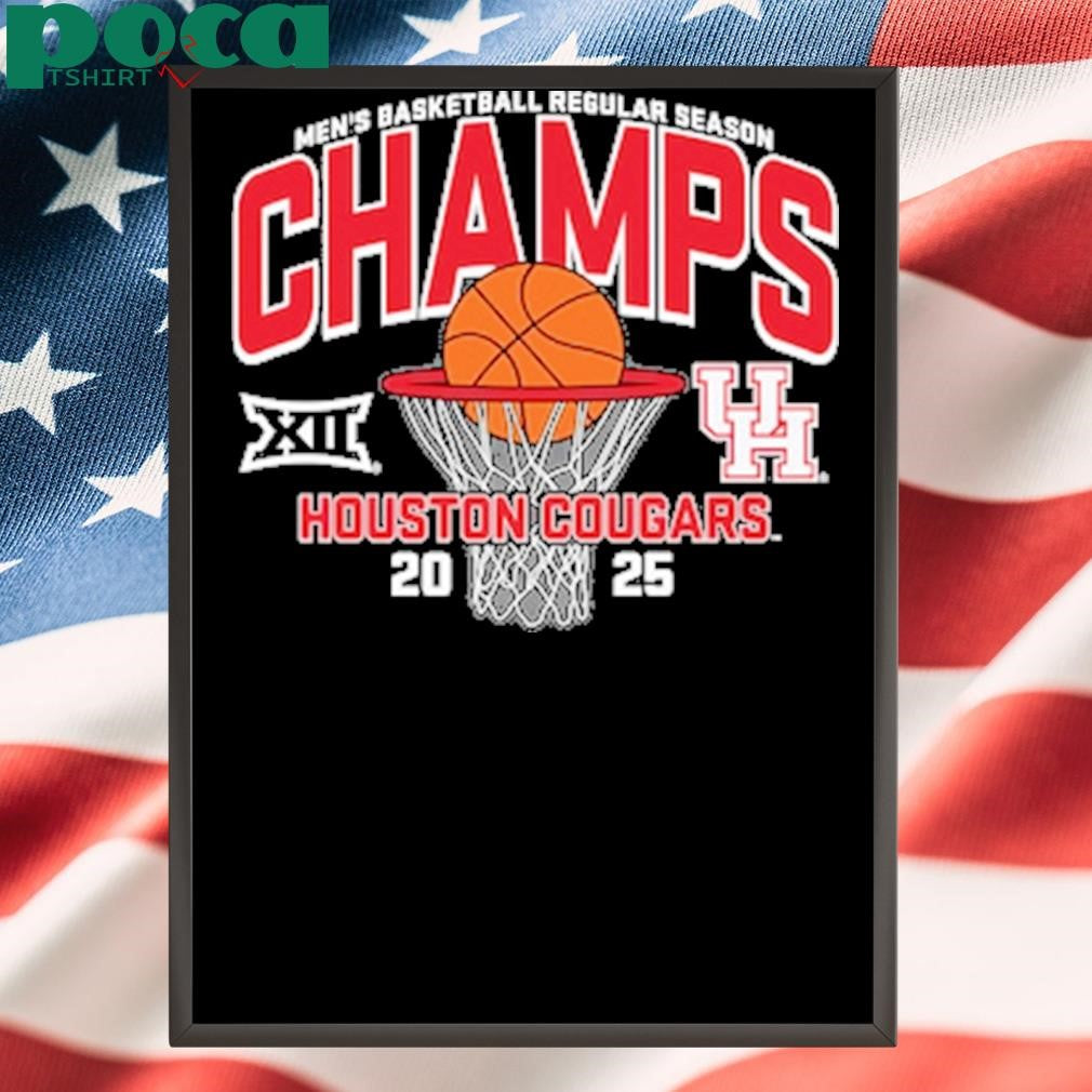 Houston Cougars 2025 Big 12 Men’s Basketball Regular Season Champions T-Shirt