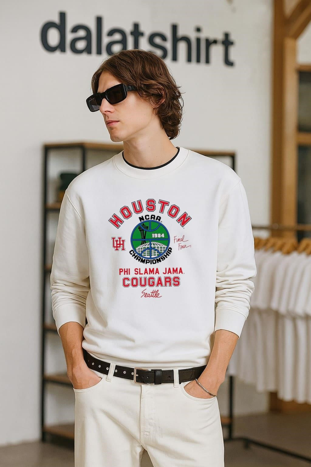 Houston NCAA 1984 Championship Phi Slama Jama Cougars Seattle shirt