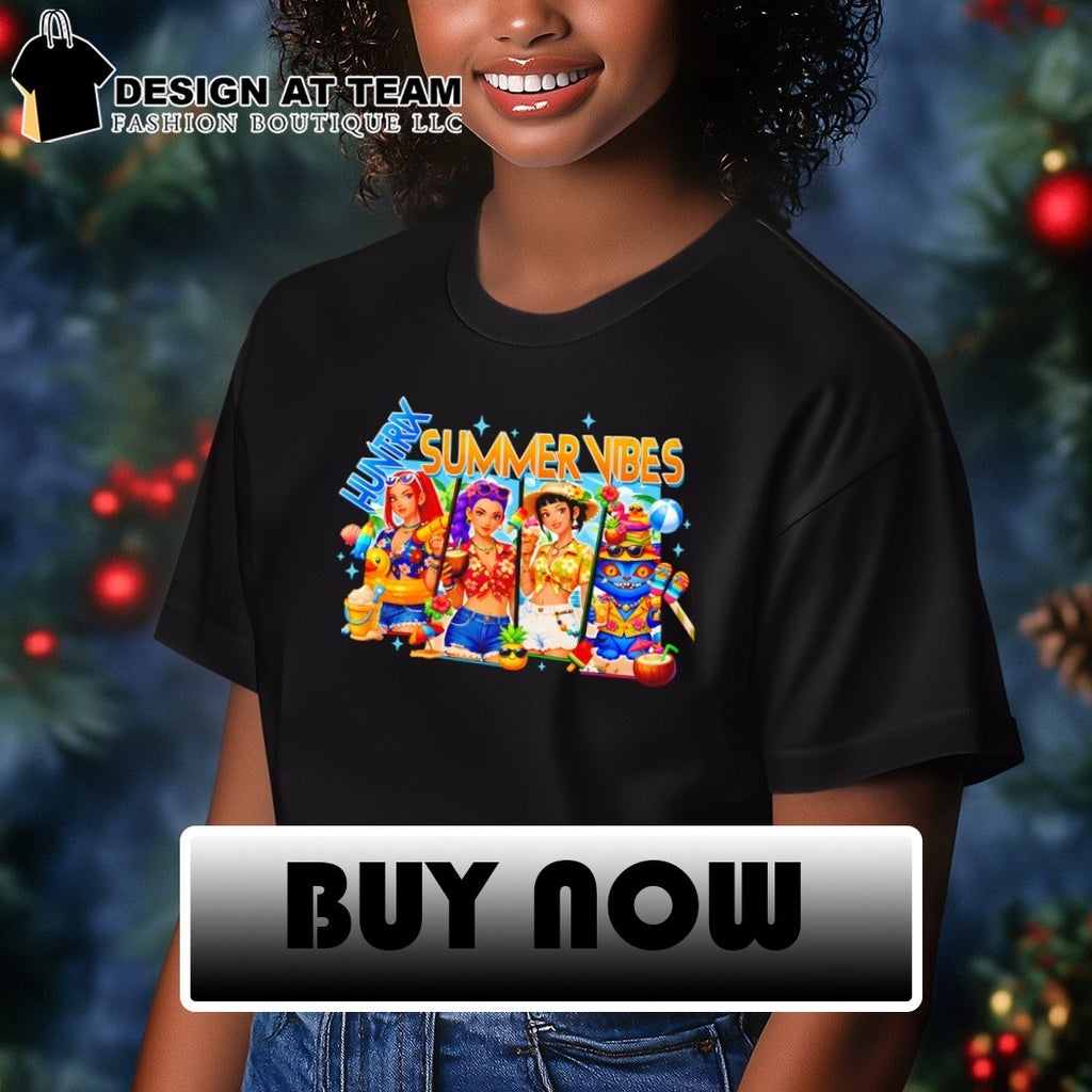 Huntrix Girl and TropicVille Kpop Summer graphic shirt