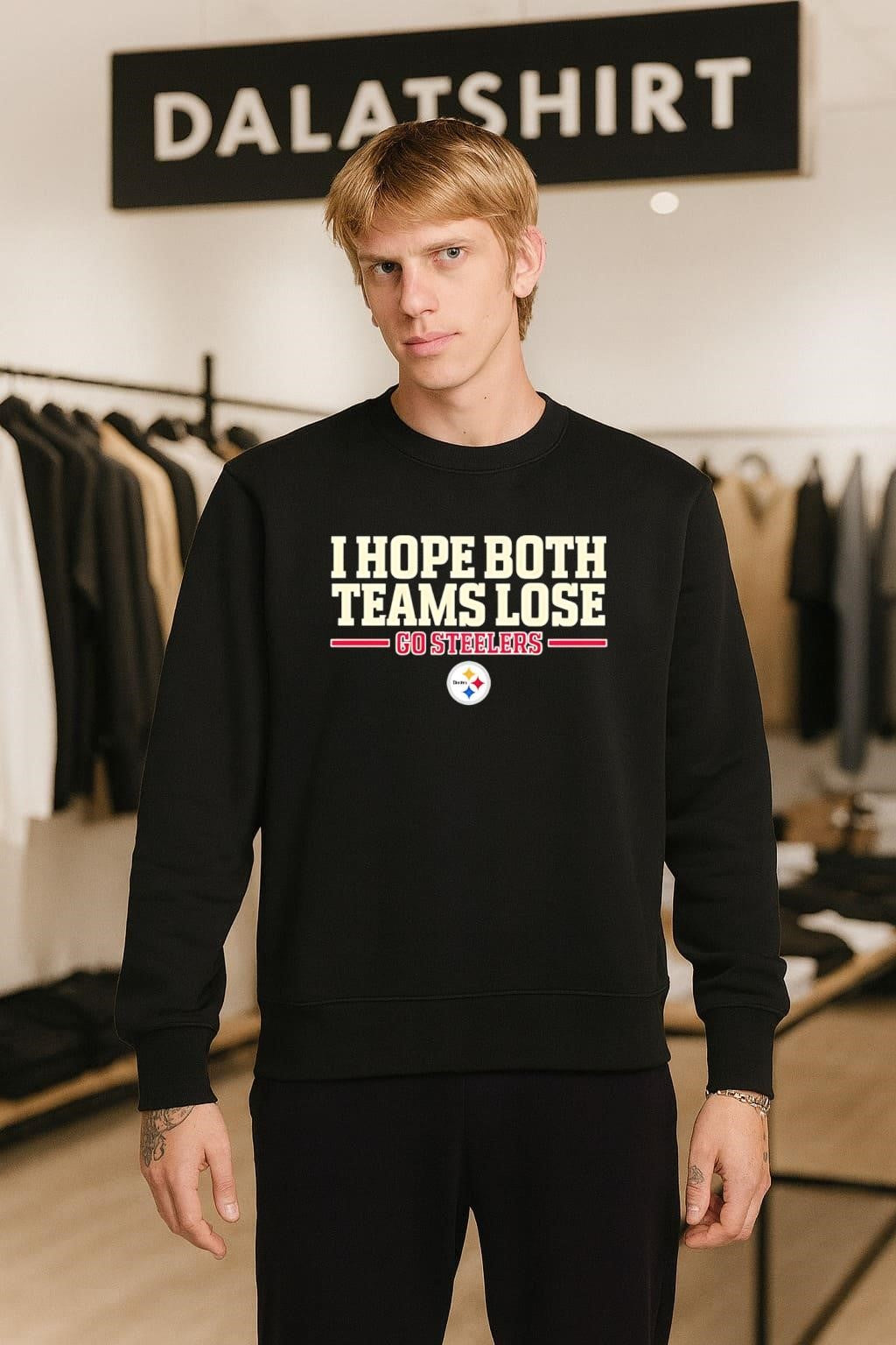 I Hope Both Teams Lose Go Steelers Football Logo shirt