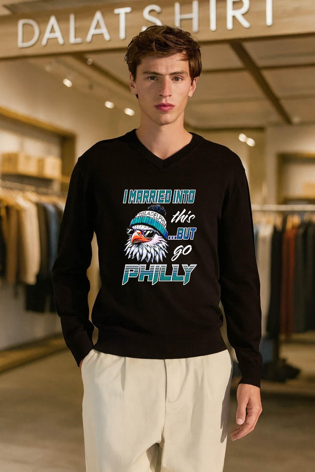 I Married Into This But Go Philly Logo Mascot shirt