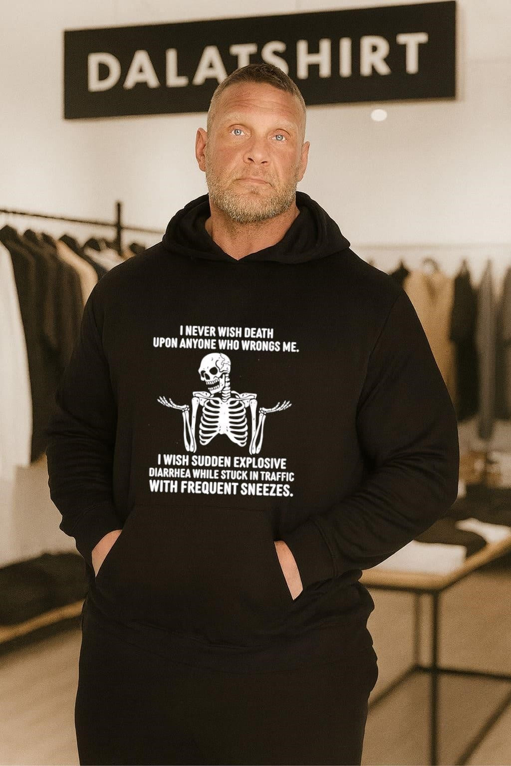 I Never Wish Death Upon Anyone Skeleton Diarrhea shirt