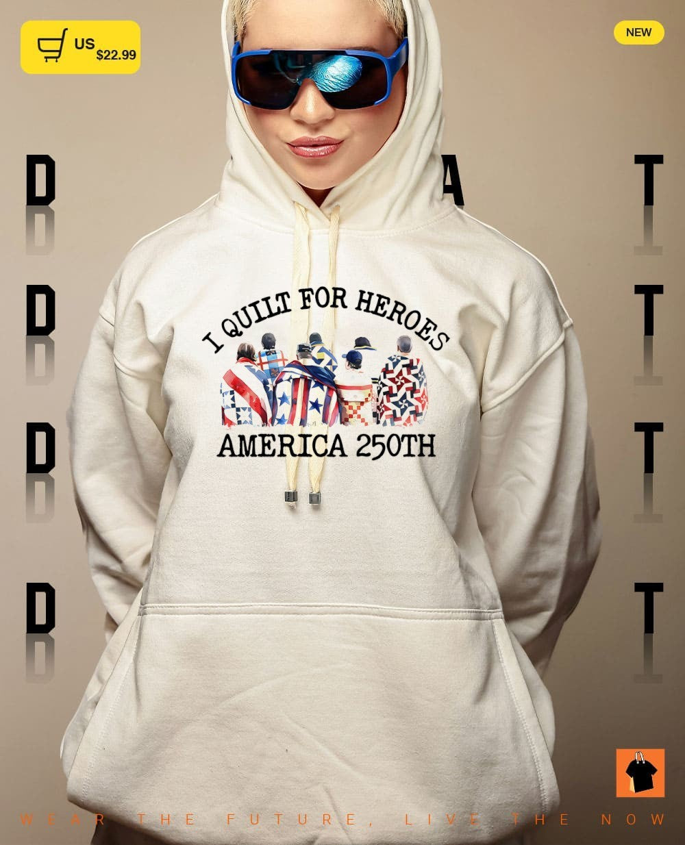 I quilt for heroes America 250th 4th of July shirt