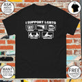 I support liquor guns beer titties quickies LGBTQ Pride Month graphic shirt