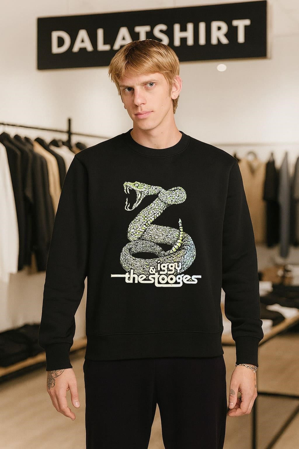Iggy and the Stooges Rattlesnake Snake Graphic Punk Rock Music shirt