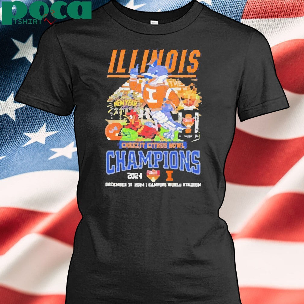 Illinois Fighting Illini Cheez It Citrus Bowl Champions 2024 Mascot Shirt