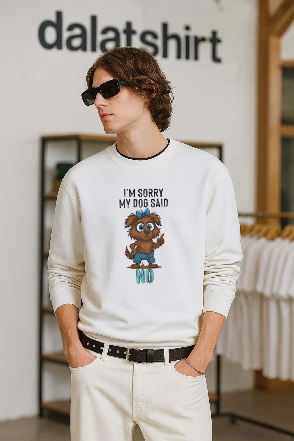 I’m Sorry My Dog Said No Cartoon Graphic shirt