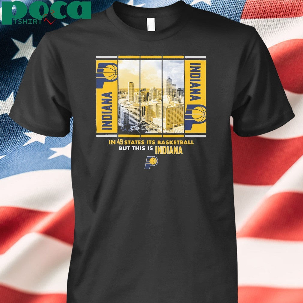 Indiana Pacers Stadium Essentials Unisex Skyline Boxout T-Shirt