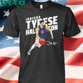 Indiana Pacers Tyrese Haliburton Basketball Player Slant Graphic Shirt