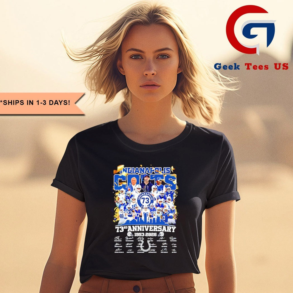 Indianapolis Colts 73rd Anniversary 1953-2026 Team signature shirt