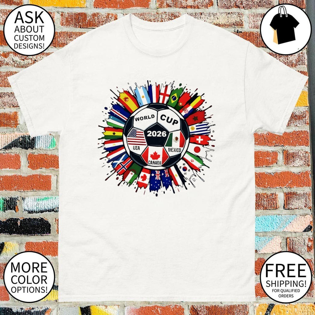 International Soccer Flags World Cup 2026 Usa Mexico Canada Football Team shirt