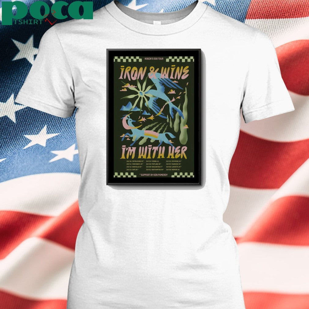 Iron & Wine Summer Tour 2025 Poster shirt