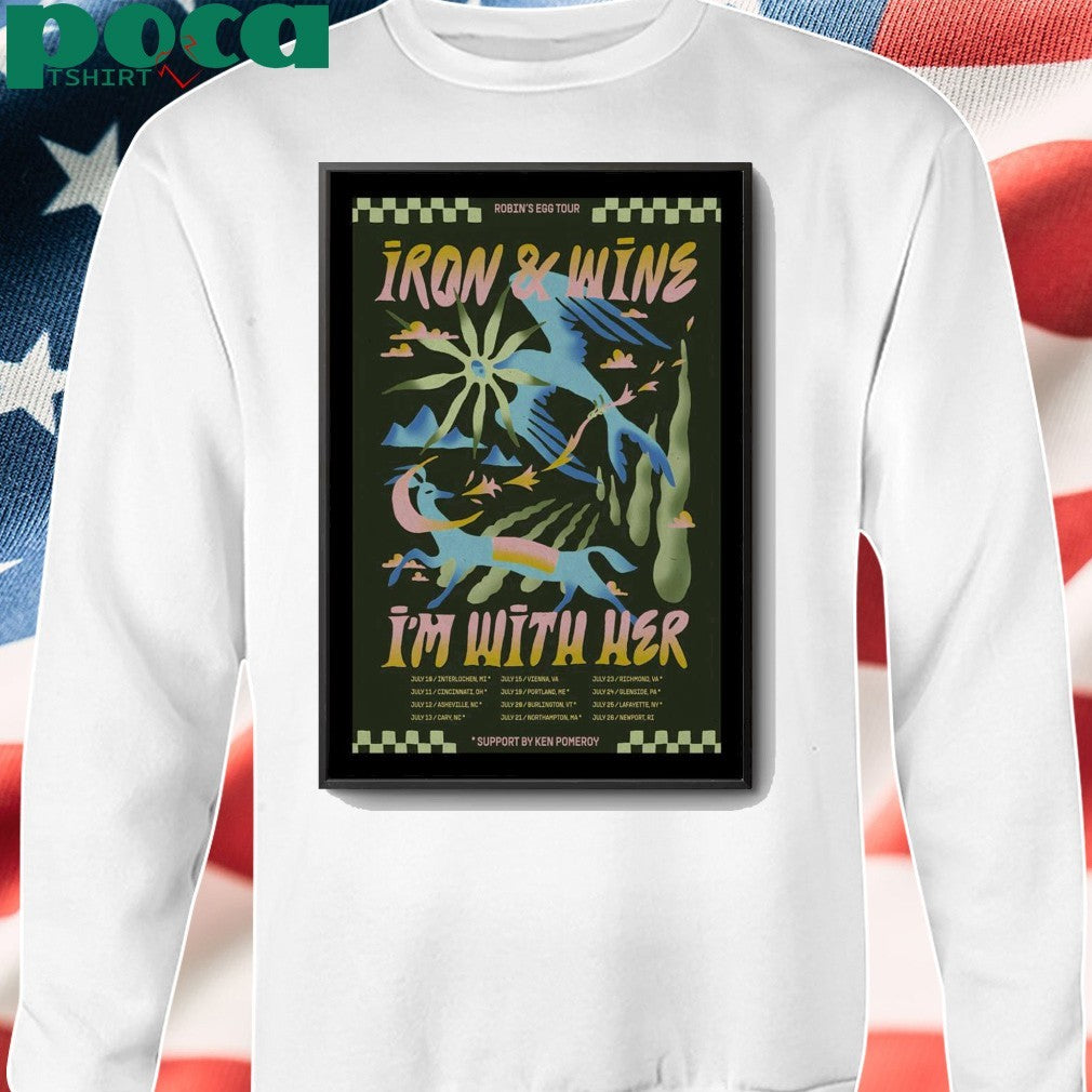 Iron & Wine Summer Tour 2025 Poster shirt