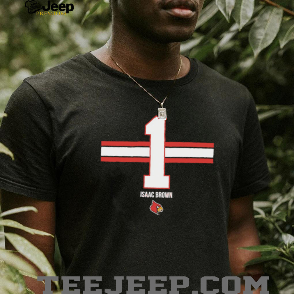 Isaac Brown 1 Louisville Cardinals NCAA Number and Name shirt