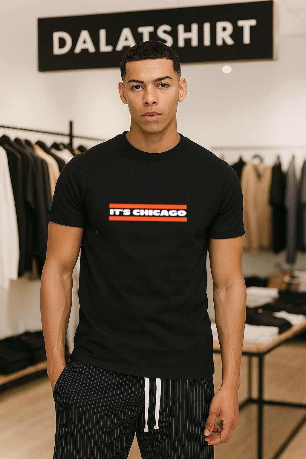 It’s Chicago Orange Horizontal Lines shirt
