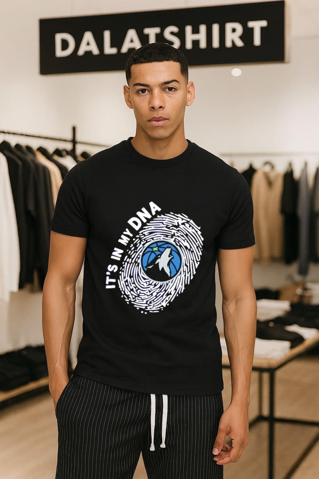It’s In My DNA Minnesota Timberwolves Fingerprint Wolf Logo shirt