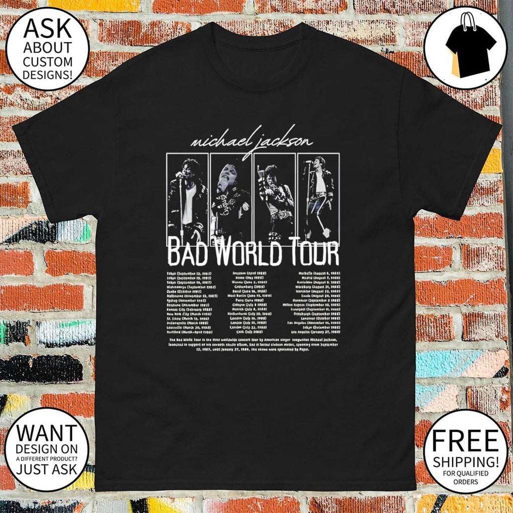 Jackson Bad World Tour 2026 graphic shirt