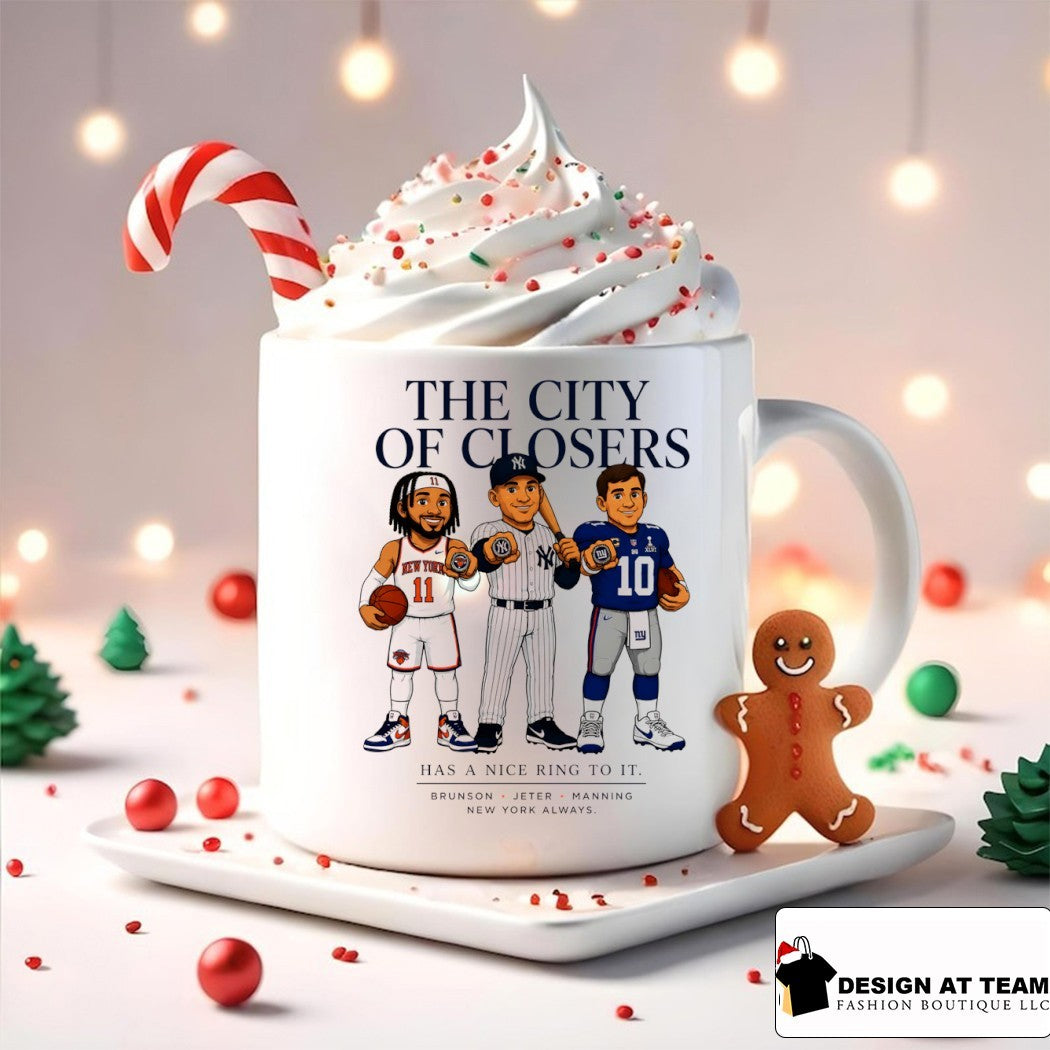 Jalen Brunson Derek Jeter Eli Manning The City of Closers has a nice ring to it shirt