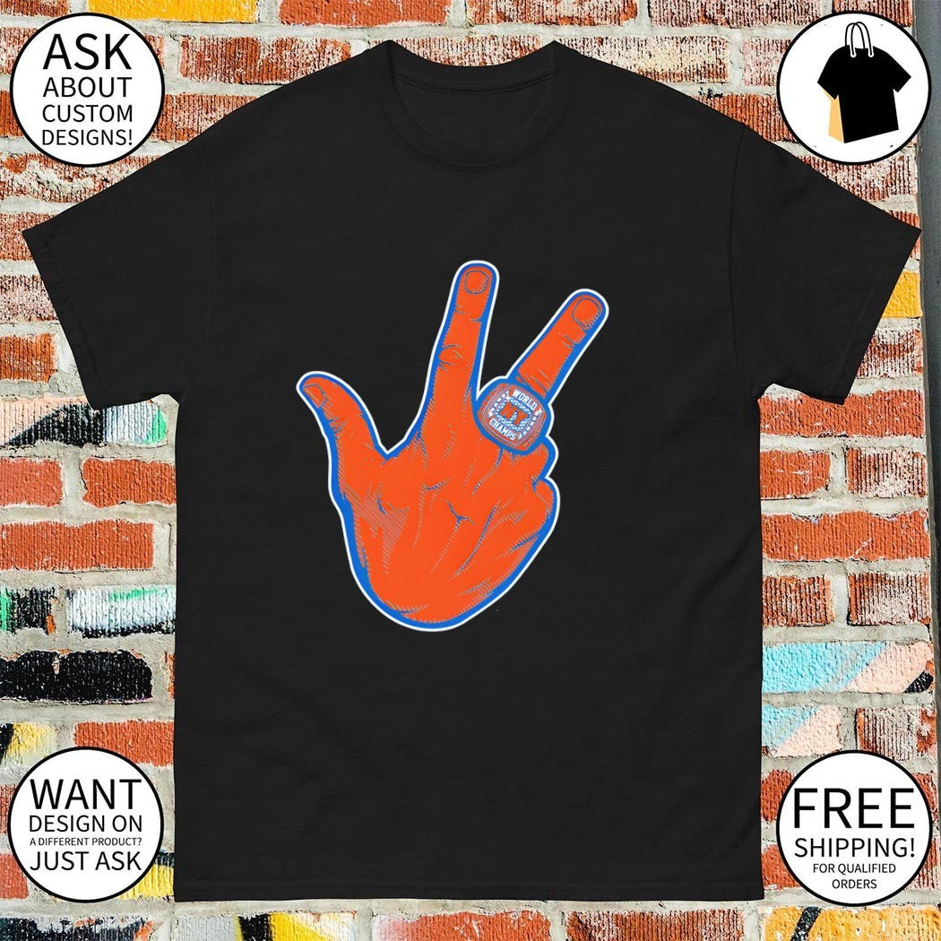 Jalen Brunson MVP 3 points hand pose world championship ring shirt