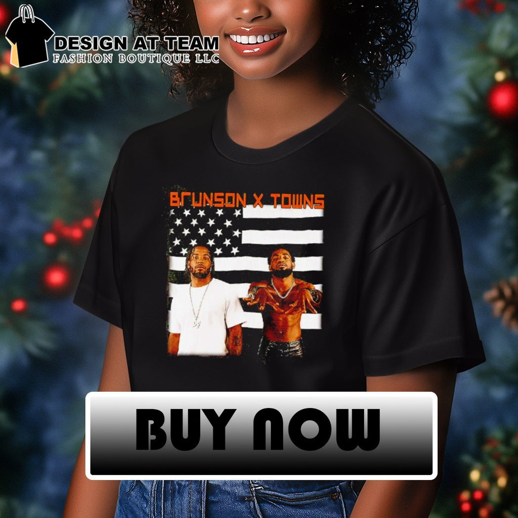 Jalen Brunson and Karl-Anthony Towns Stankonia Vintage Rap inspired Brunson x Towns t shirt