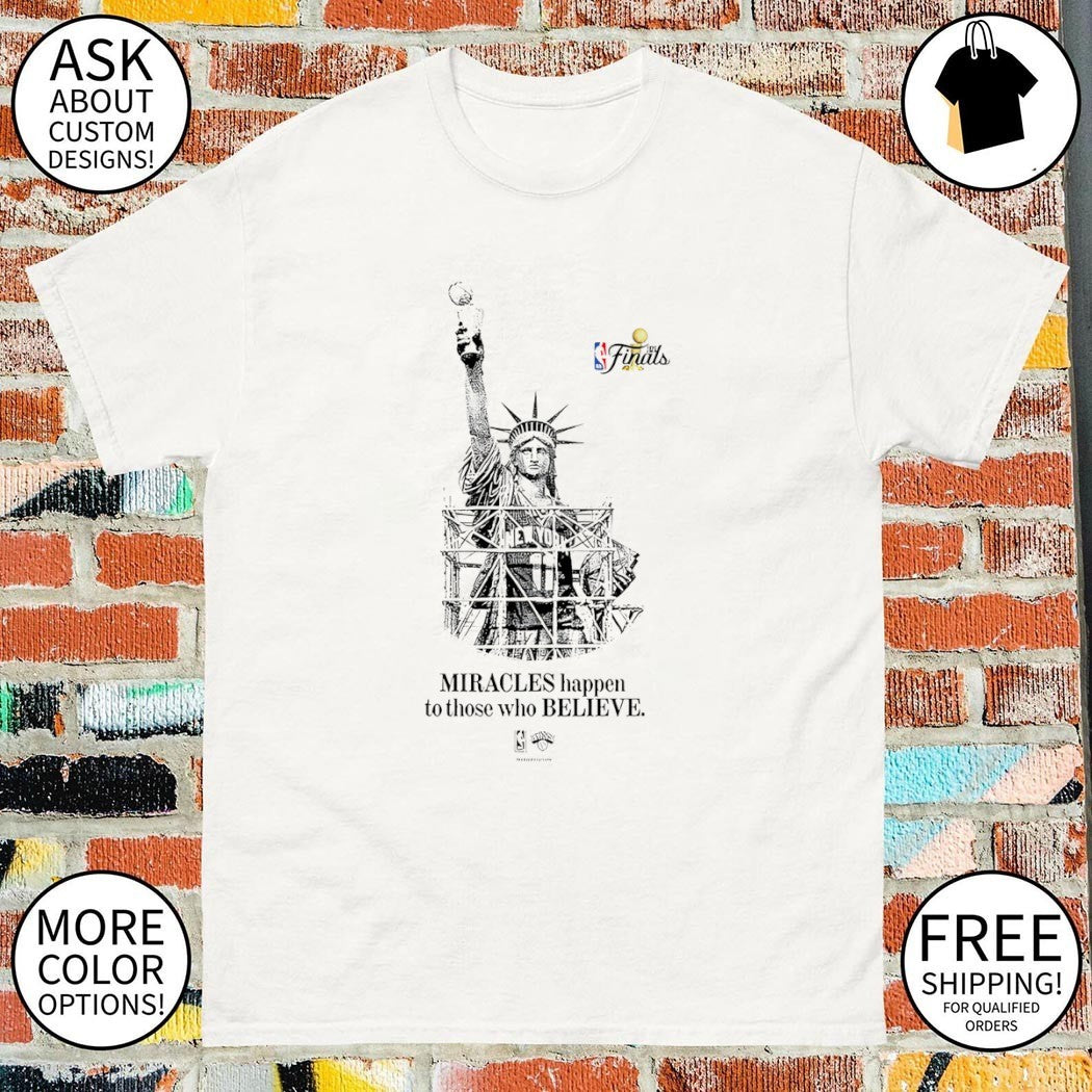 Jalen Brunson x Statue of Liberty Miracles happen to those who believe NBA Playoffs 2026 shirt