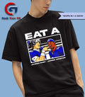 Jameis Winston and Jaxson Dart eat A W New York Giants shirt