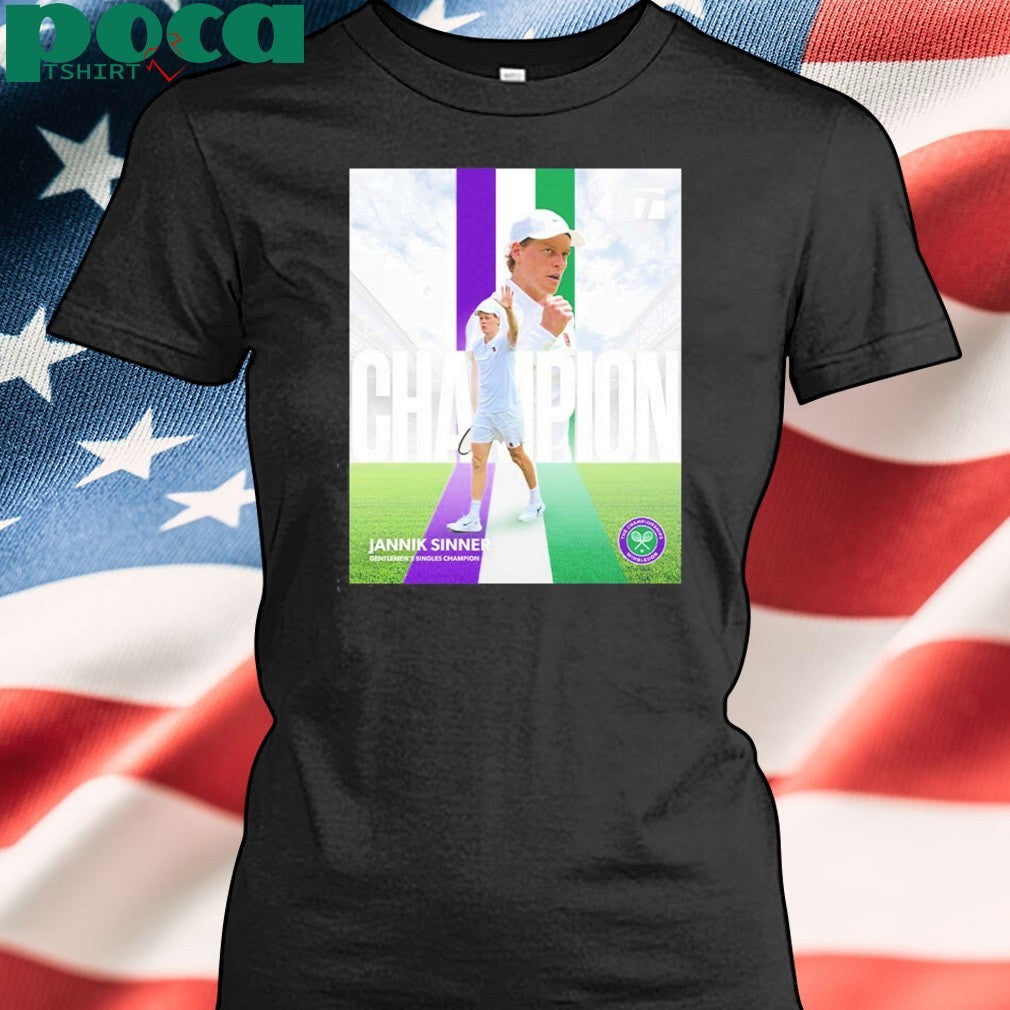 Jannik Sinner Wimbledon Champion 2025 The 1st Italian Man To Win The Title shirt