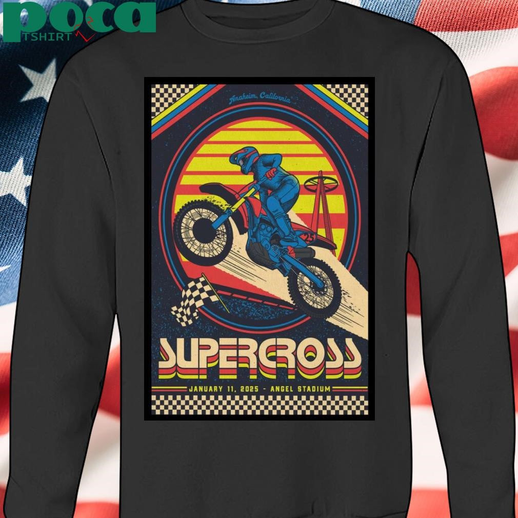 January 11, 2025 Anaheim California Supercross AMA Poster T-Shirt