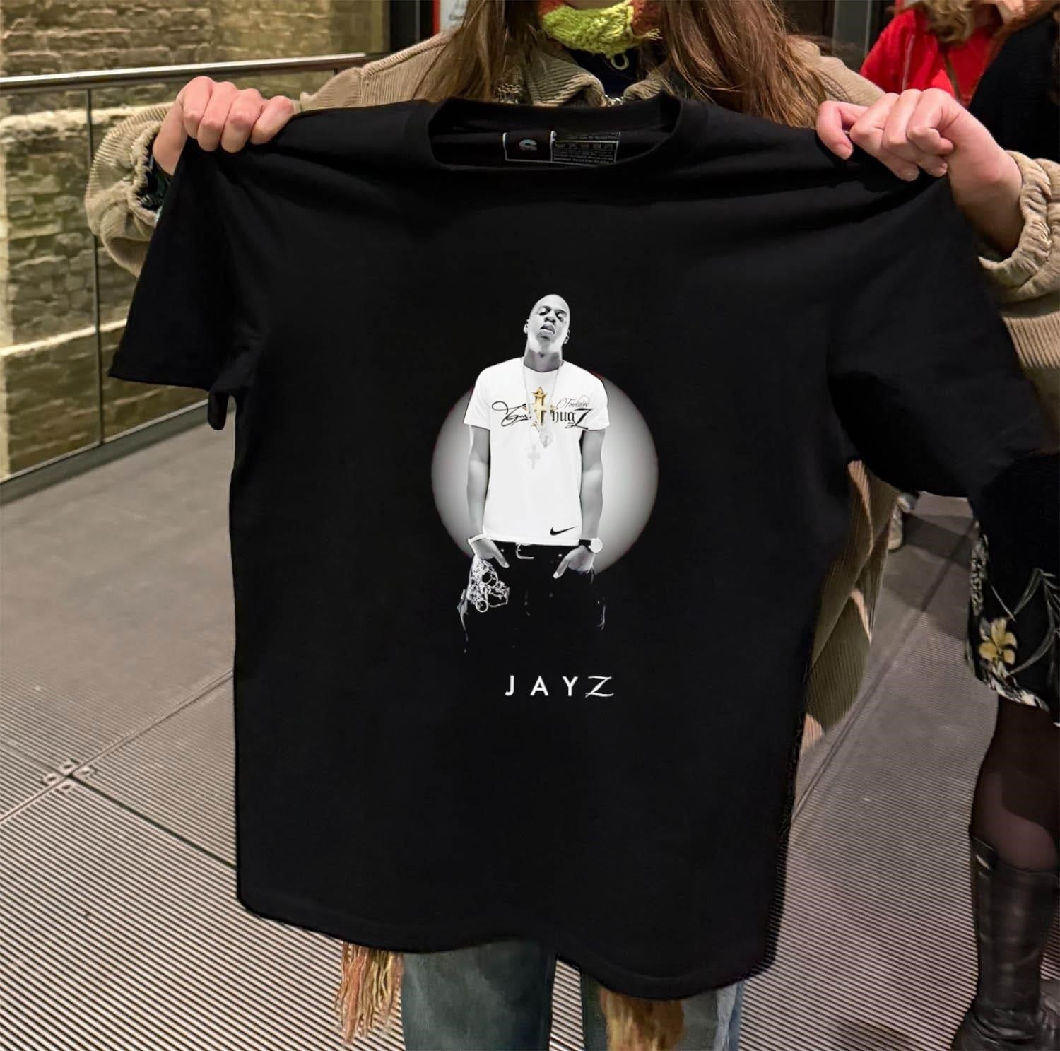 Jay Z Black and White Portrait Toukaine Thug shirt