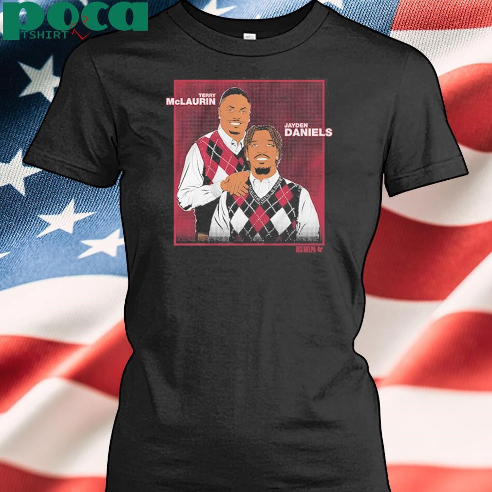 Jayden Daniels And Terry McLaurin Family Portrait Shirt