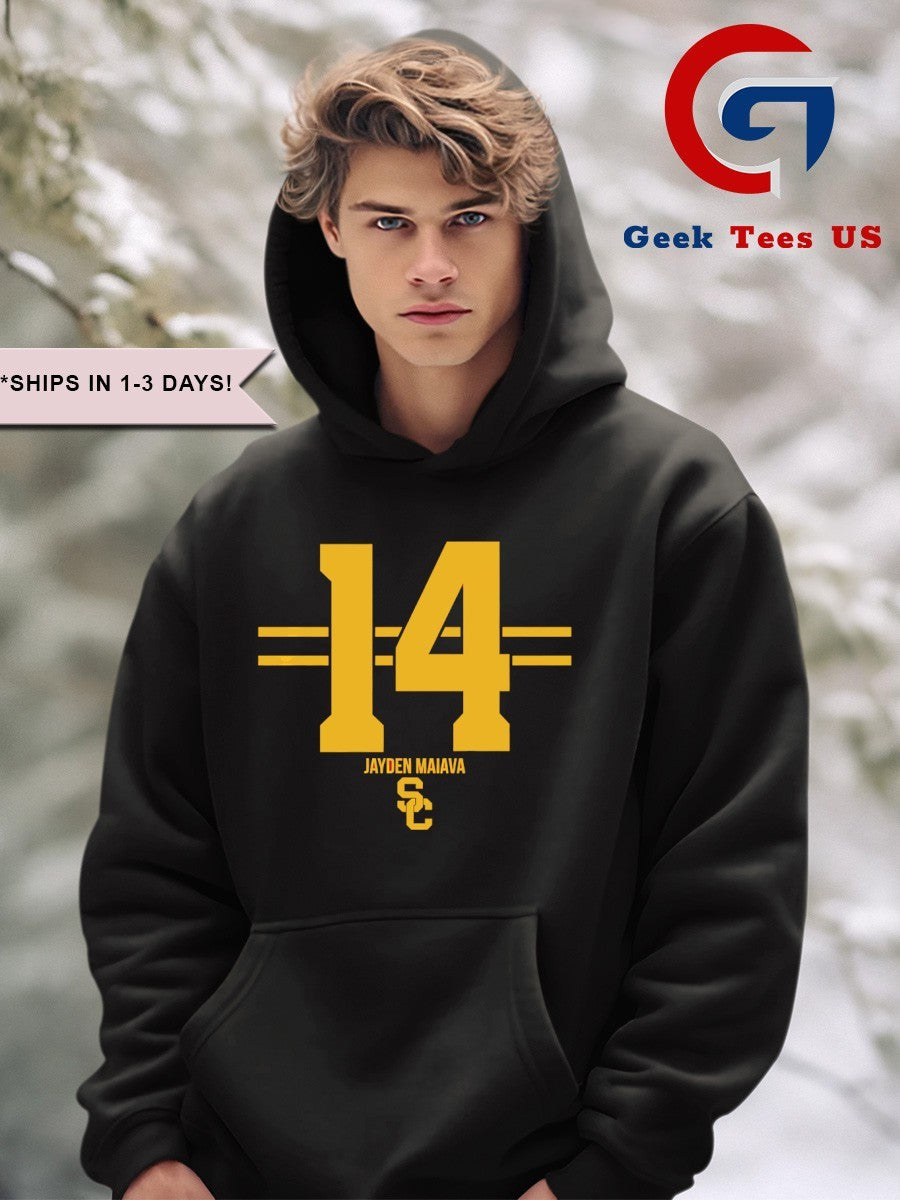 Jayden Maiava number 14 USC Trojans football shirt