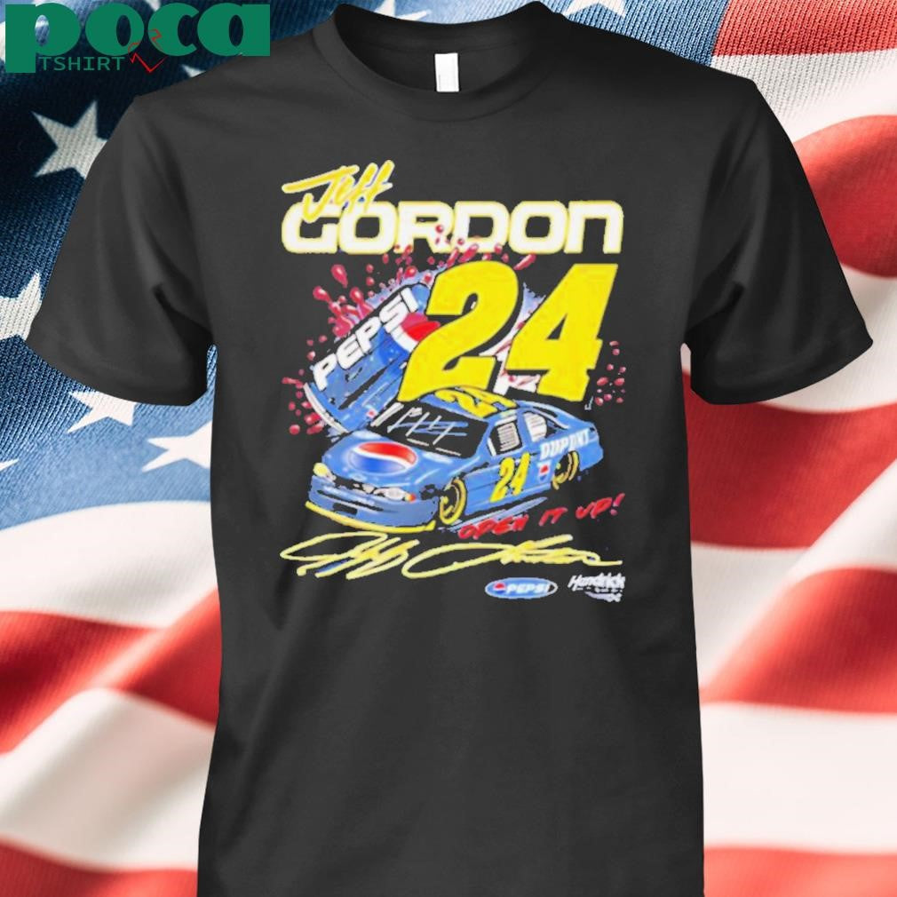 Jeff Gordon Pepsi open it up signature shirt