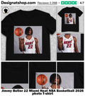 Jimmy Butler 22 Miami Heat NBA Basketball 2026 photo shirt