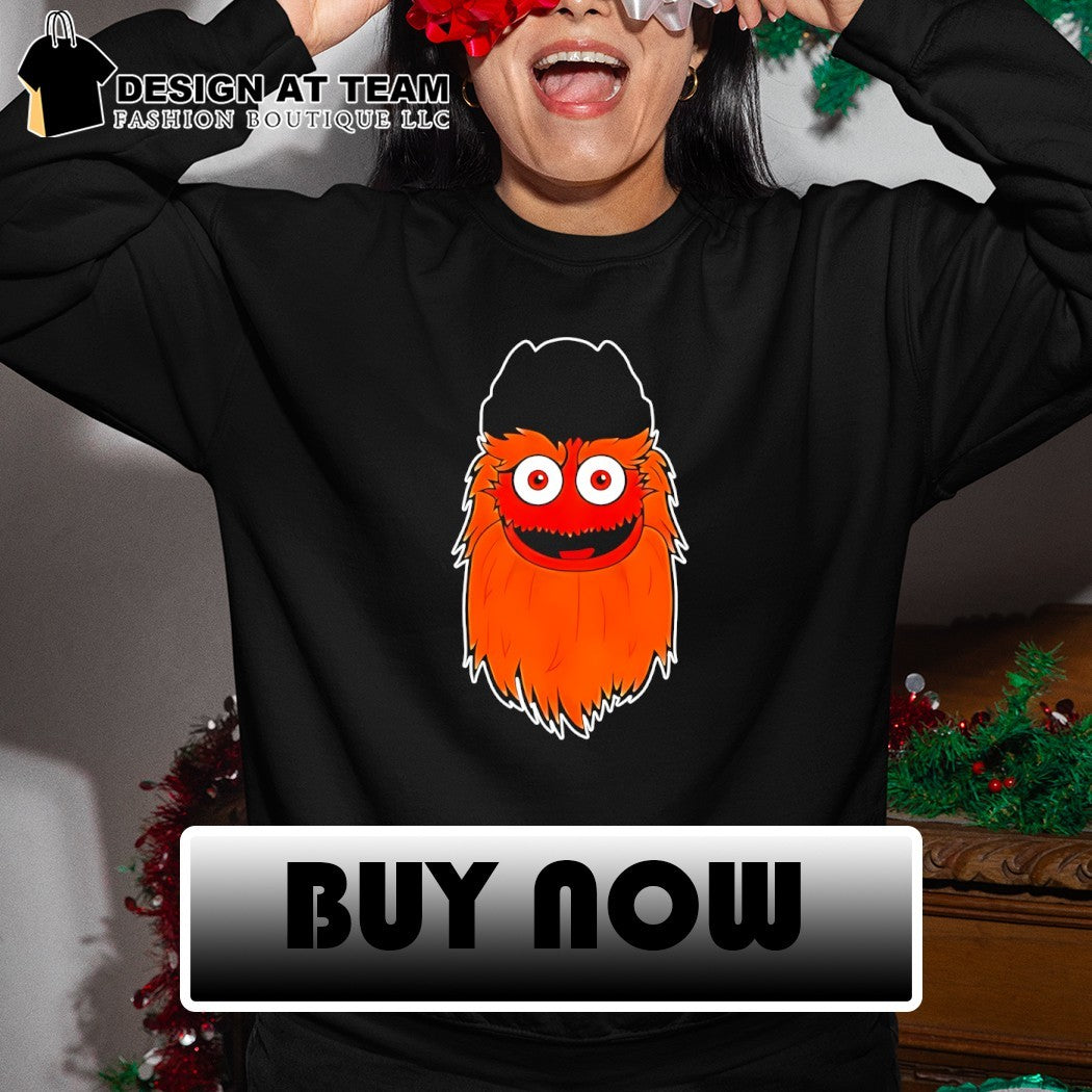 Joe Giglio wearing Gritty mascot of the Philadelphia Flyers NHL shirt