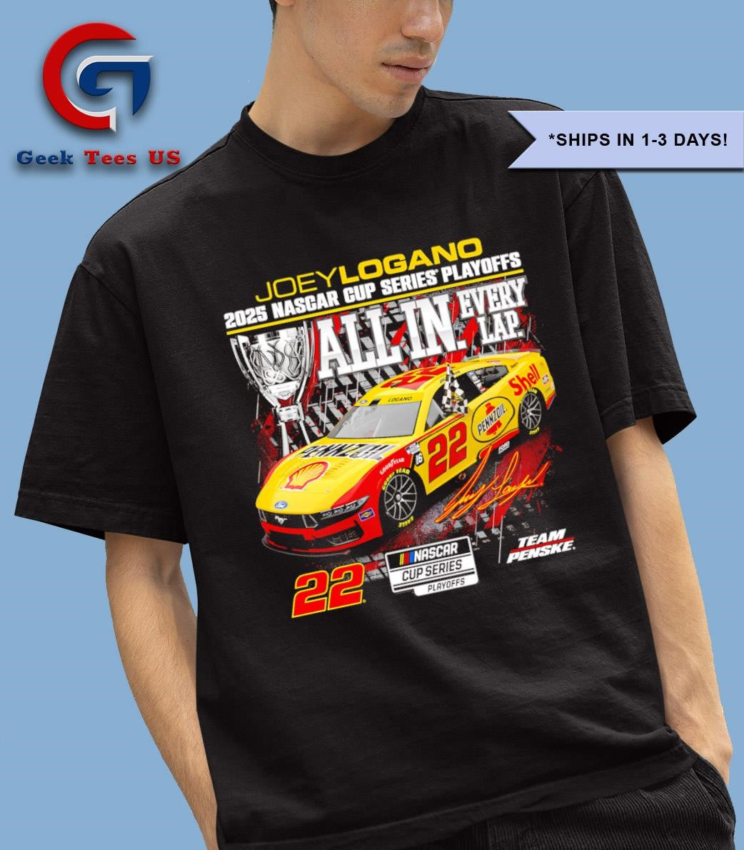 Joey Logano Checkered Flag Sports 2025 NASCAR cup series playoffs Weathertech all in shirt