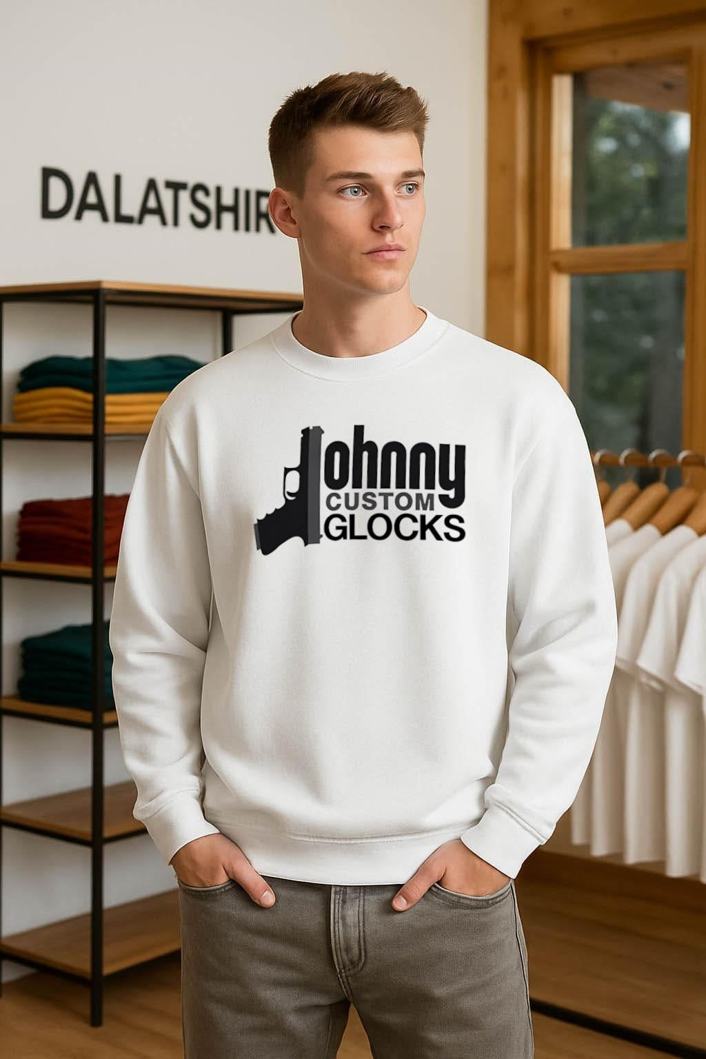 Johnny Custom Glocks Pistol Silhouette Weapon Logo shirt