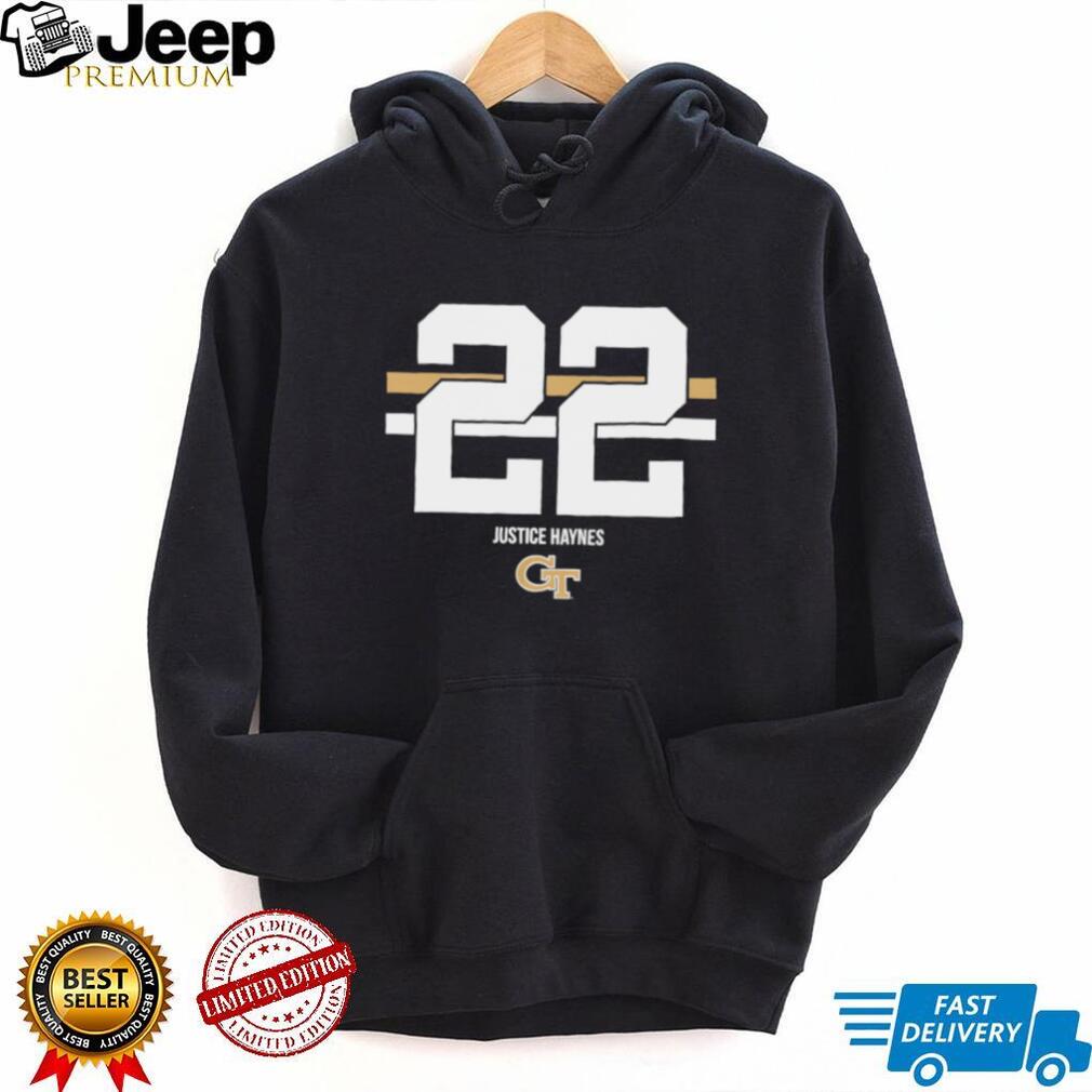 Justice Haynes 22 Georgia Tech NCAA Number and Name shirt