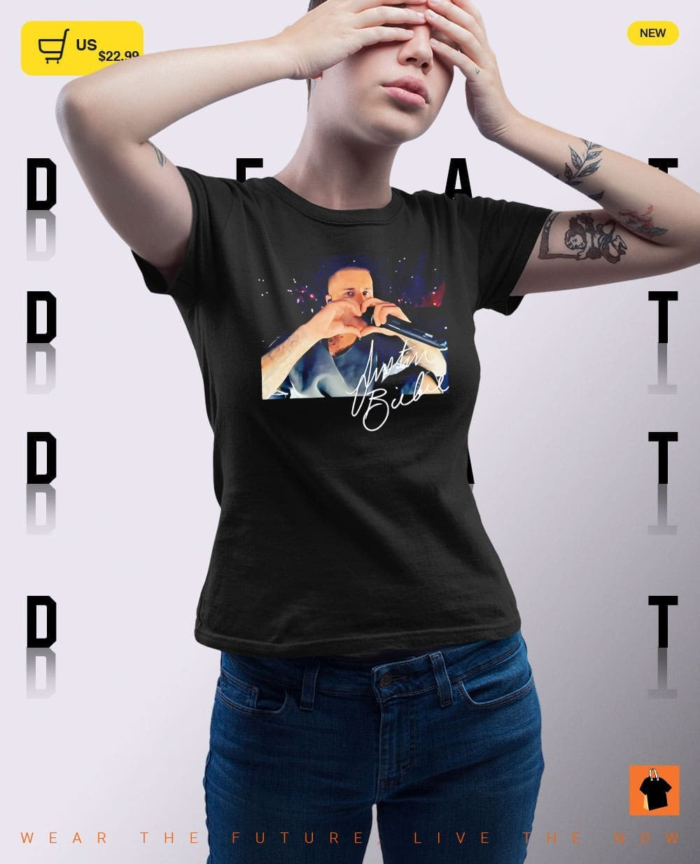 Justin Bieber Heart Swag 2026 signature photo shirt