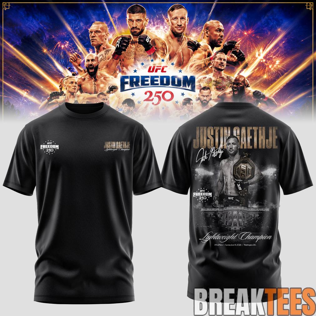 Justin Gaethje UFC Freedom 250 Lightweight Champion Limited TShirt