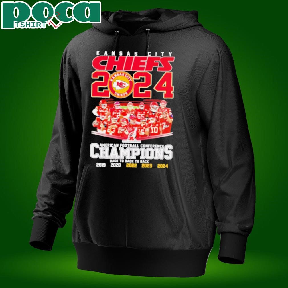 Kansas City Chiefs 2024 American Football Conference Champions signatures shirt