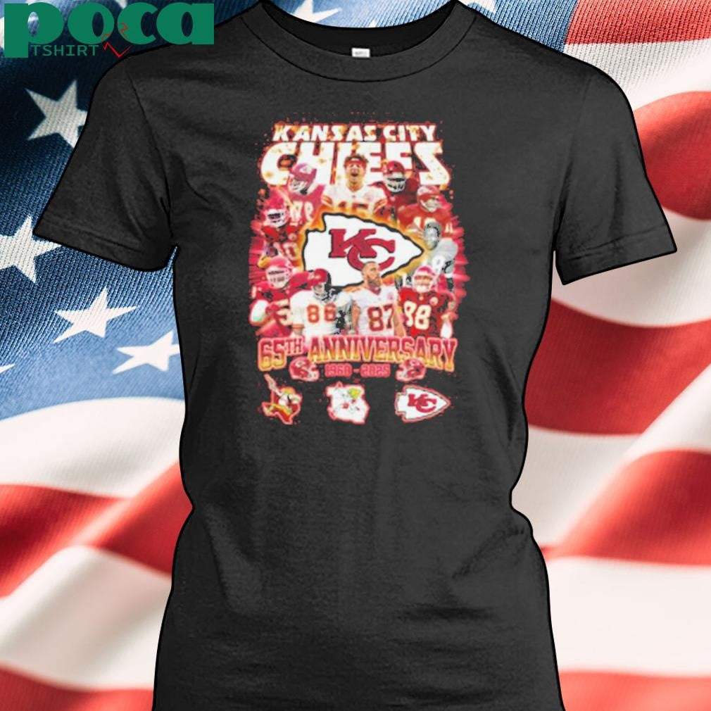 Kansas City Chiefs 65th Anniversary 1960 2025 Celebration T Shirt