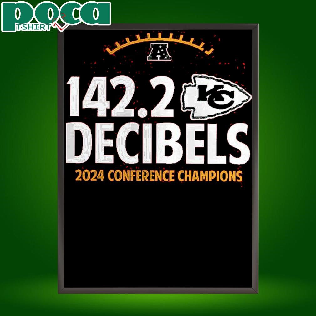 Kansas City Chiefs Fanatics 2024 AFC Champions Hometown Not Done Hearing Protection Required 142.2 Decibels Unisex T-Shirt