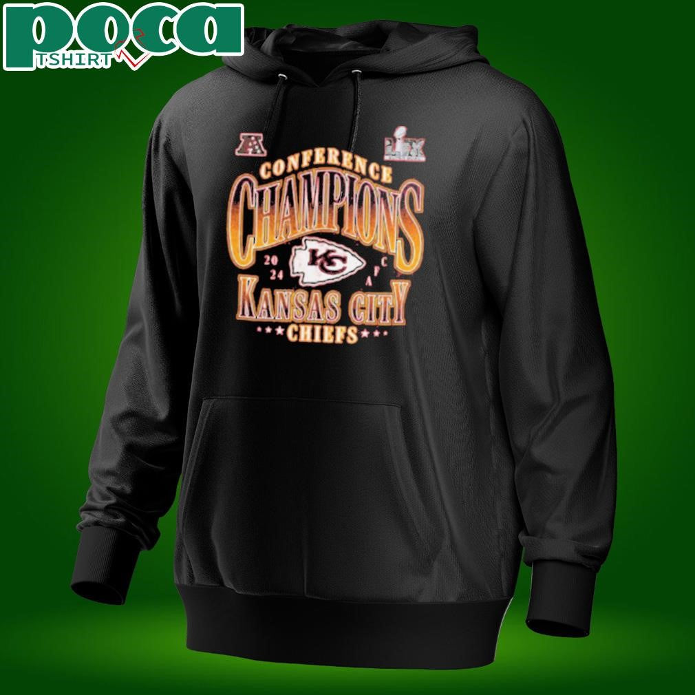 Kansas City Chiefs Fanatics 2024 AFC Conference Champions Right Side Draw Logo Unisex T Shirt